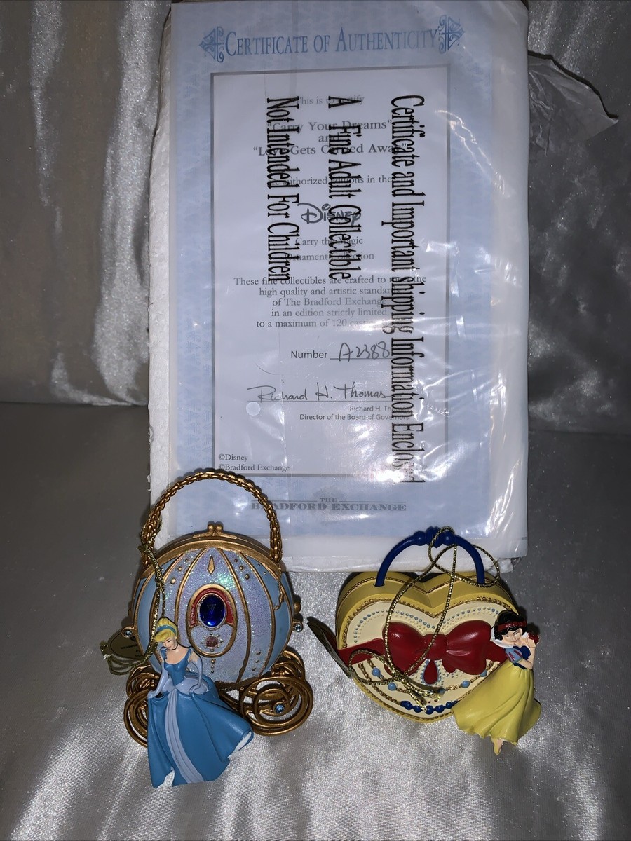 Bradford Exchange Disney CARRY THE MAGIC SNOW WHITE & CINDERELLA