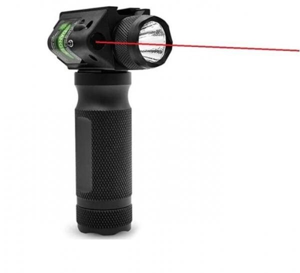 Lampe tactique 1000 lumens et laser rouge avec poignée en aluminium étanche IPX6