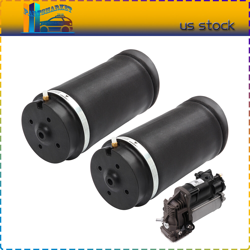Rear Air Suspension Air Spring & Compressor For Mercedes R320 R350 R500 R63 3PCS