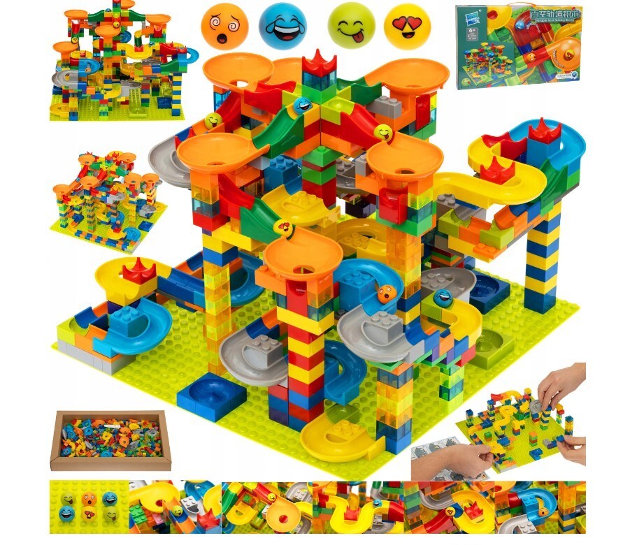 Juego de pistas de bolas 514 piezas niño crea rutas únicas regalo