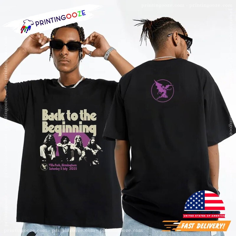 ブラックサバスback to the beginning TシャツM・L・X L Black Sabbath Back To The Beginning Tour 2 Sided Shirt