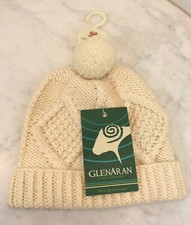 GLENARAN 100 Merino Wool Child  s Ski Hat Handknit Ireland New