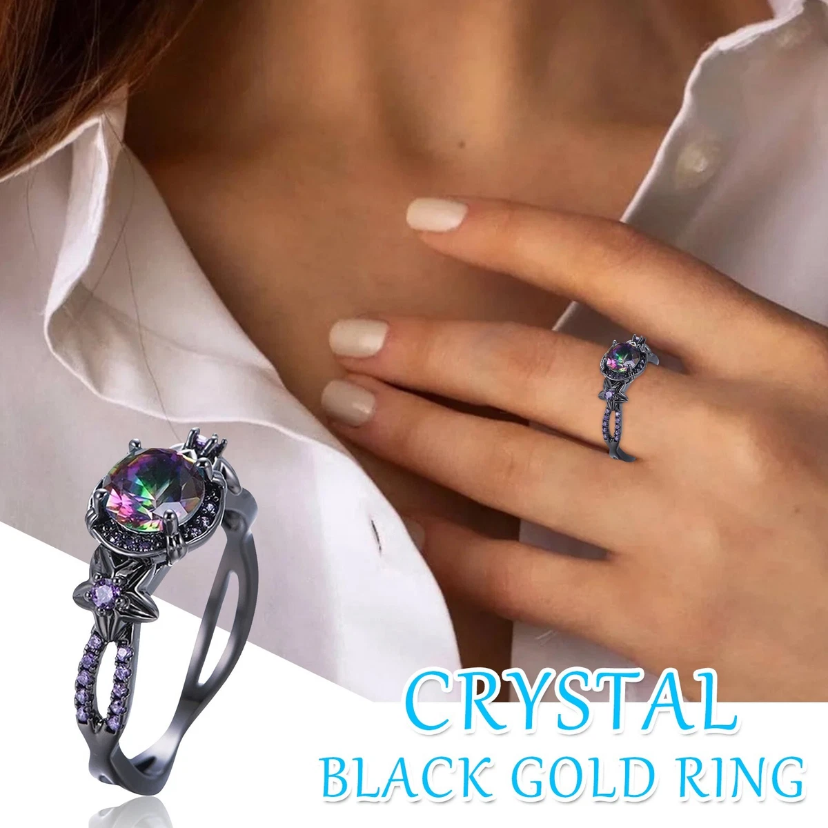 Purple and black shop engagement rings