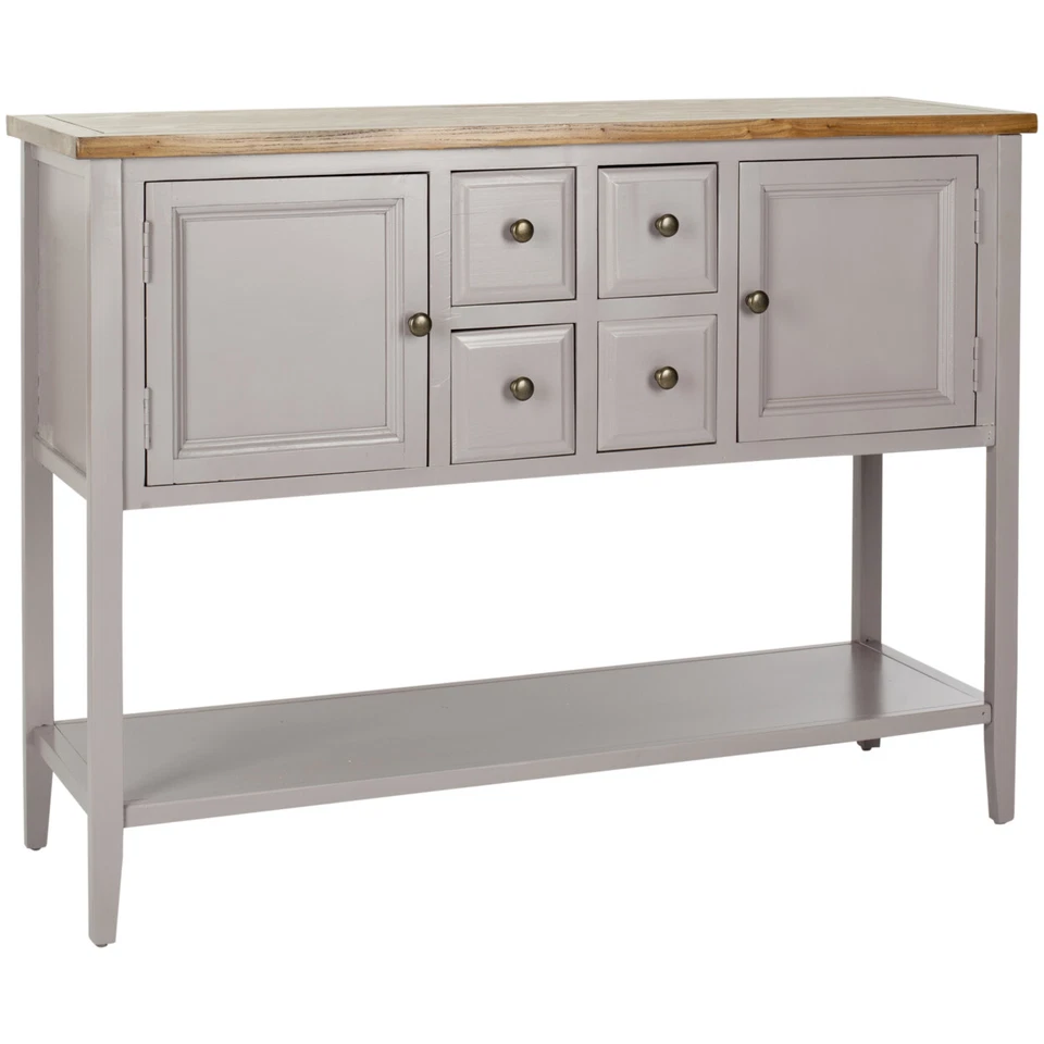 SAFAVIEH Charlotte Storage Sideboard | Quartz Grey / Oak | - Image 3 of 4