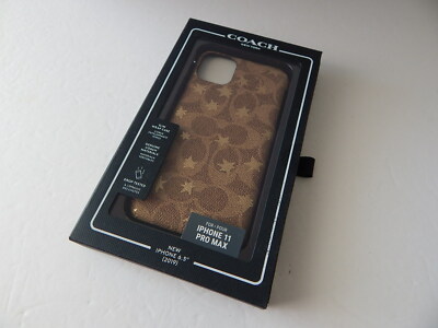 Coach New York Slim Wrap Case For iPhone 11 Pro Max Khaki/Gold Foil  Stars