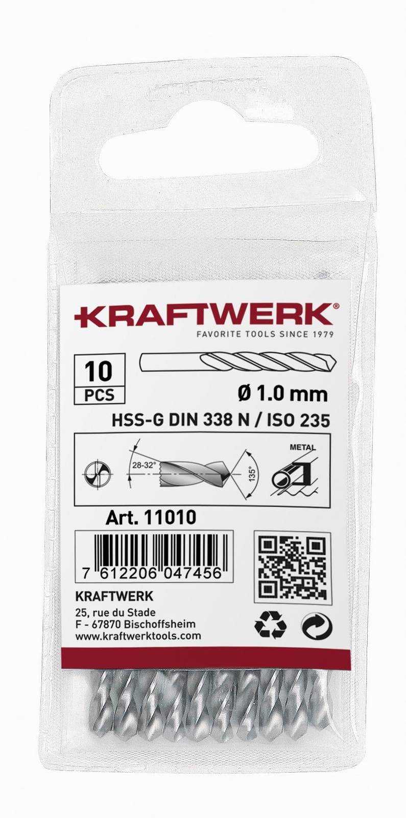 Thumbnail - Kraftwerk Spiralbohrer Hss-g Din 338 Typ N 4.5 Mm