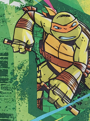 2 Piece Nickelodeon Teenage Mutant Ninja Turtle Flat Sheet Twin and Pillow Case