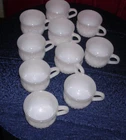 #A SET OF 10 MILKGLASS PUNCH CUPS JEANETTE GLASS GRAPES