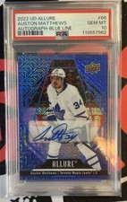 2022-23 UPPER DECK ALLURE #66 AUSTON MATTHEWS AUTO BLUE LINE /35 PSA10