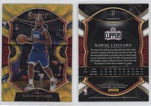 2020-21 Panini Select Concourse Gold Wave Prizm Kawhi Leonard #37