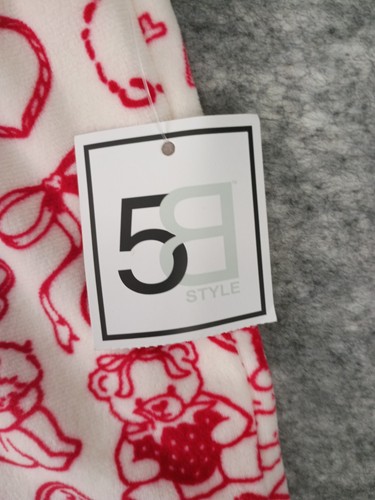 Pigiama donna stile 5B L pile sfocato pantaloncino pigiama amore cuori orsacchiotti nuovo con etichette - Foto 3 di 8