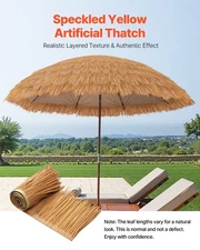 US Artificial Thatch Grass Roof, 1.6 x 16.4 ft Mexican Style Tiki Bar Hut Skir