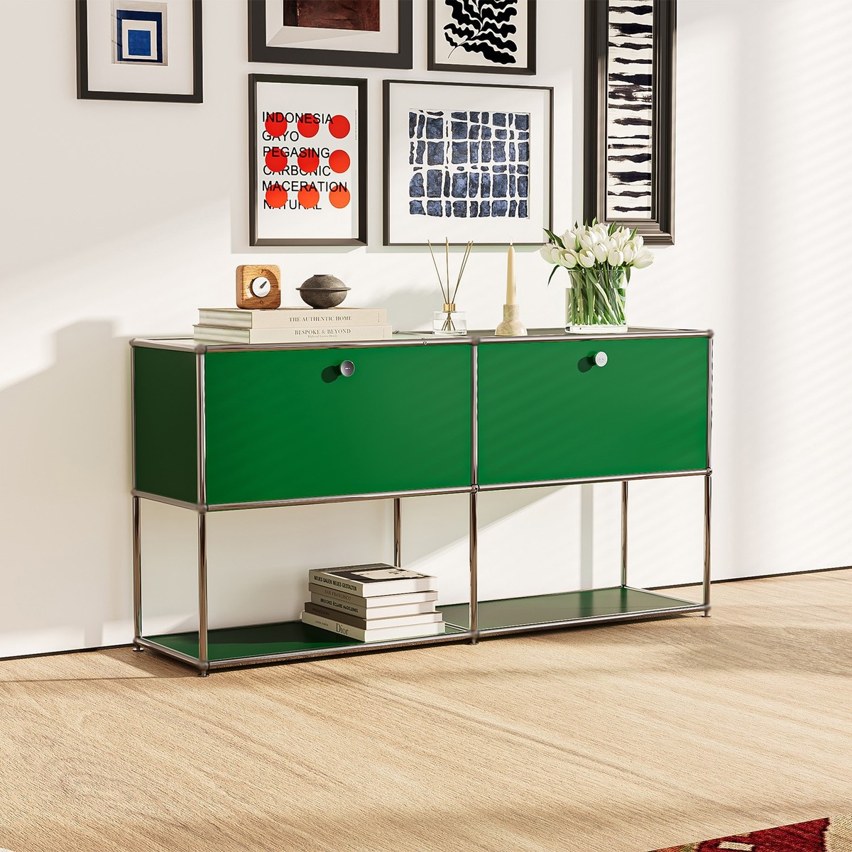Classic Style Modern Storage Cabinet Free-Standing Storge Shelf For Living Room