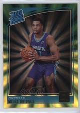2018-19 Donruss Rated Rookies Holo Green & Yellow Laser Miles Bridges #172