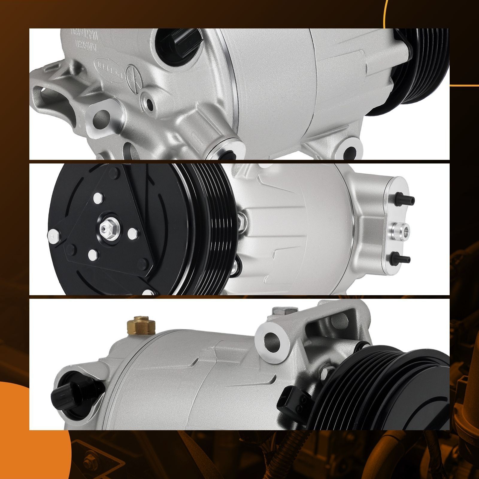 Maserati Ghibli 2014-2019 Front Compressors with bracket 6 pcs P/N 35232024F