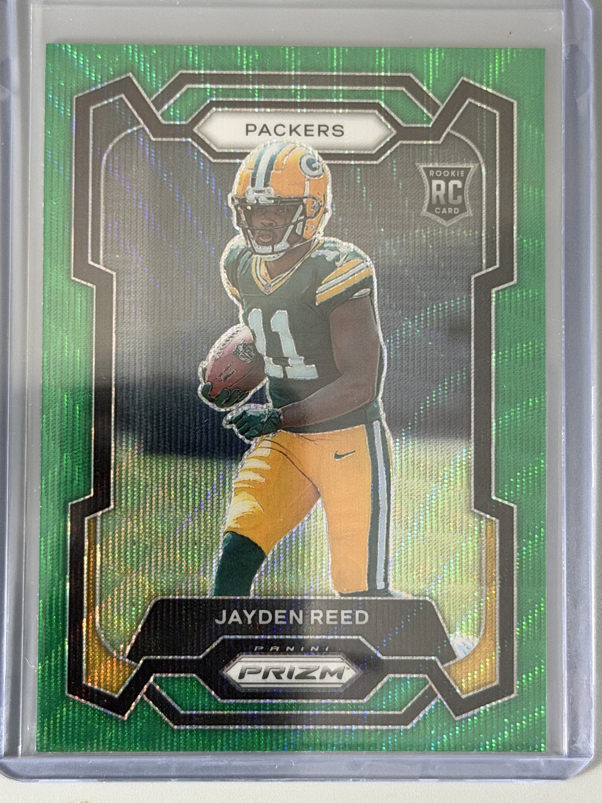 2023 Panini Prizm - Rookies Jayden Reed #334 Green Wave Prizm (RC)