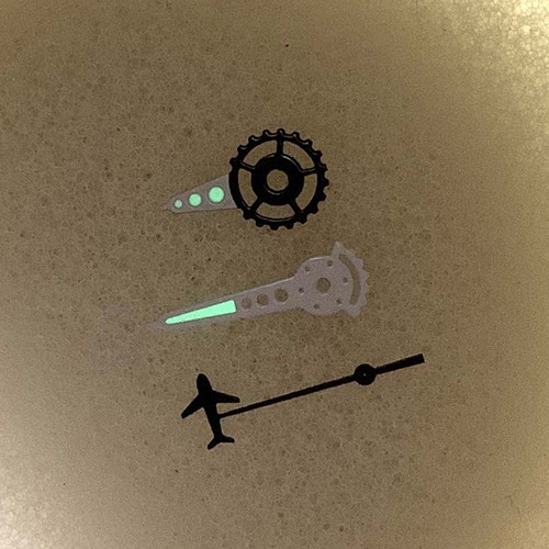 For Japan NH35/NH36/4R/7S Movement Green Luminous Three Watch Hand Set Watch - Picture 5 of 6