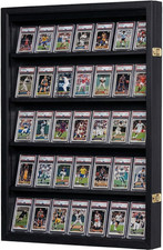35 Baseball Card Display Case - Graded Sports Card Display Frame Metal Clasp & U
