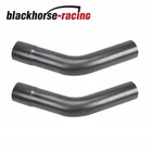 2pcs 2.5" Inch OD Exhaust Piping 45 Degree Bend Mild Steel Tubing DIY Tube Pipe