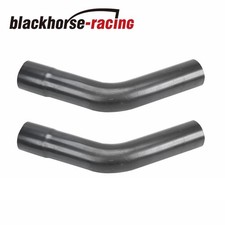 2pcs 2.5 Inch Od Exhaust Piping 45 Degree Bend Mild Steel Tubing Diy Tube Pipe