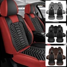 For Chevrolet Silverado GMC 1500 2500HD 3500HD Leather Car Seat Cover 5-Seats
