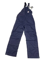 New Carhartt FR Quick Duck Quilt Lined Bib Overalls 102691 Navy Mens Size 30x30