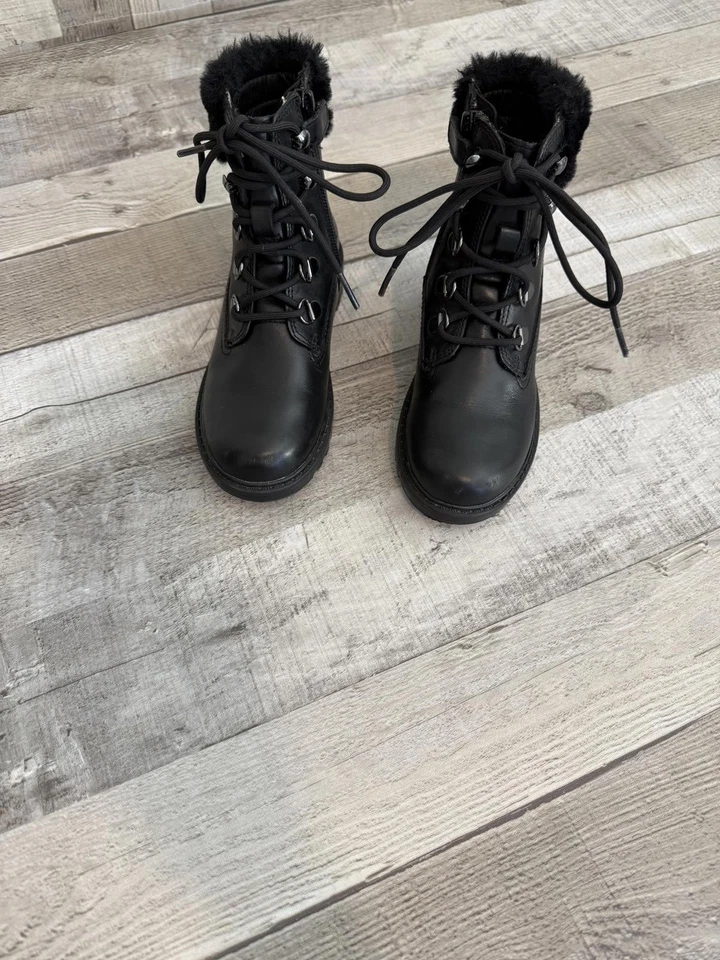 Botas Casey Geox Niñas Talla 28 (US 11 Niñas Pequeñas) Impermeables Negras Con Cordones Cremallera   Foto 4 de 4