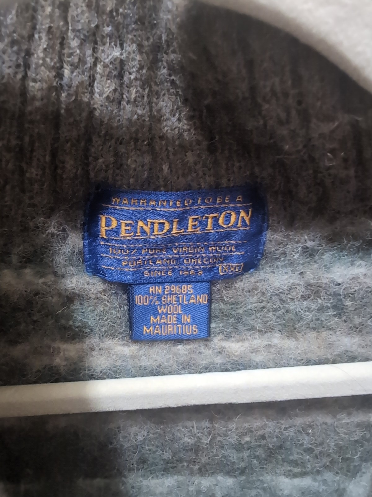 Pendleton Lambs Wool Zip Sweater Size S Shetland … - image 2