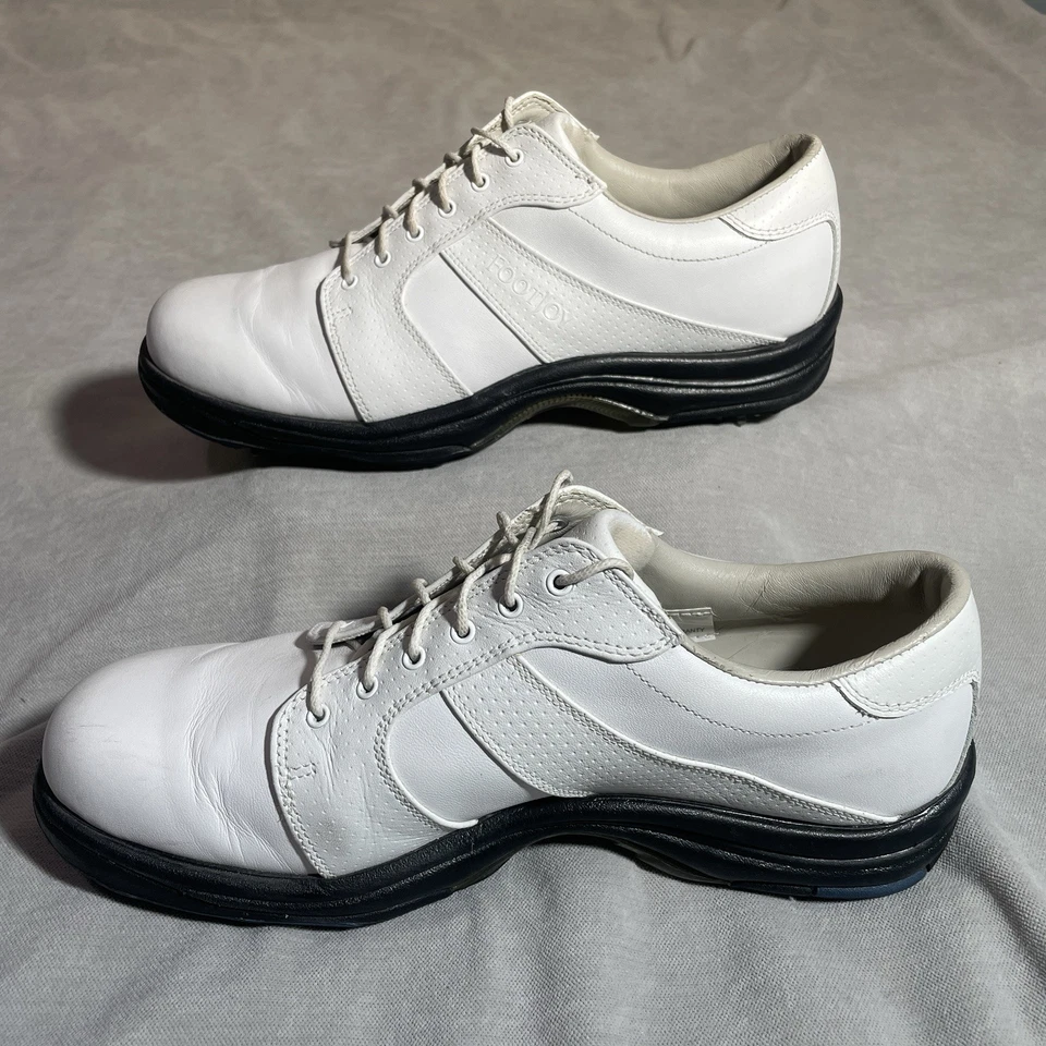 Zapatos de golf FootJoy originales para hombre talla 9,5 blancos impermeables raros  Foto 4 de 4