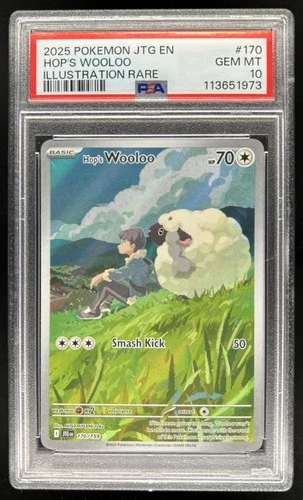 2025 Pokemon Journey Together Hop's Wooloo Illustration Rare #170/159 PSA 10