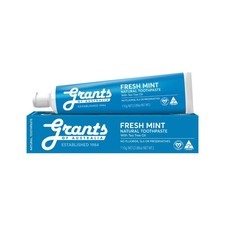 GRANTS of Australia Fresh Mint Tea Tree Oil Toothpaste 110g NO fluoride no SLS