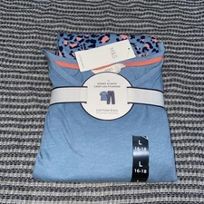 M&S ladies short sleeves/crop leg pyjamas set (Smokey blue) size L (16-18)