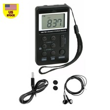 AM FM Radio Portable Pocket size Slim Radio Music Player with Headphones