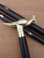 Brass Handle Vintage Designer Antique Style Victorian Wooden Walking Stick Cane