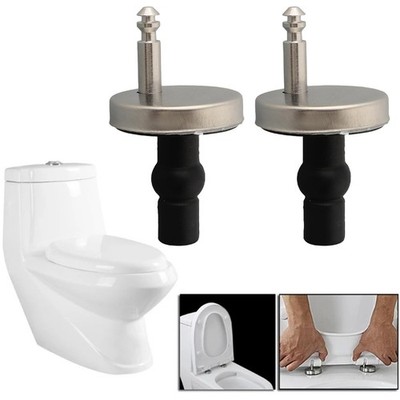 2 Pack Toilet Seat Hinges Top Close Soft Release Quick Fitting Easy Replacement