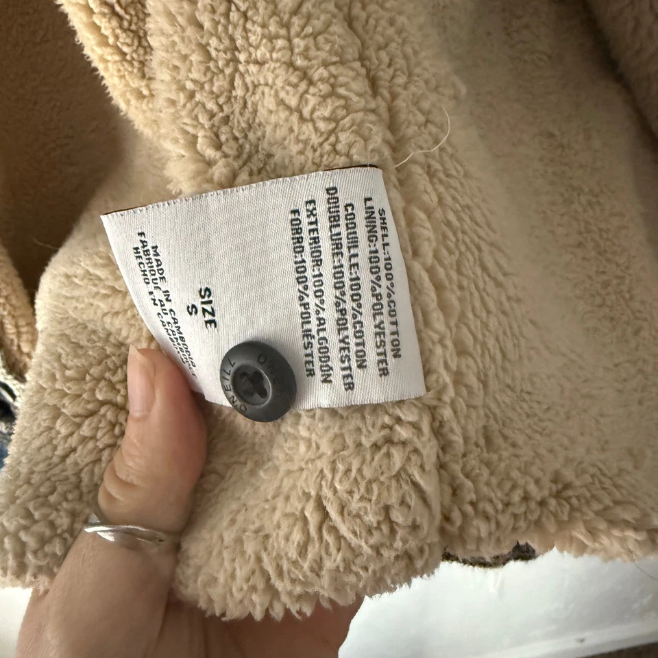 Chaqueta Camisa de Franela Forrada Sherpa a Cuadros ONeill Para Hombre S Azul Negro Tostado Foto 4 de 4