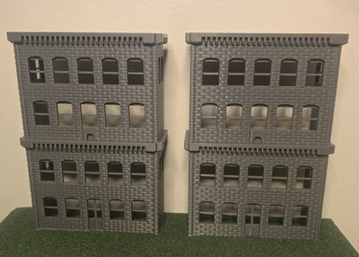 #ad #ad O S Scale Gauge Building City BUILDING Deep Backdrop Free Shipping Made in USA $25.00