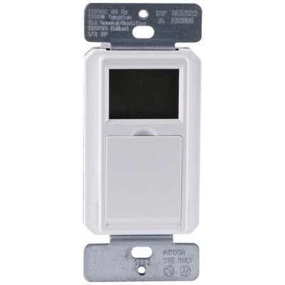 Defiant 15A 3 Way Digital Timer Switch Daylight Adjust White In Wall