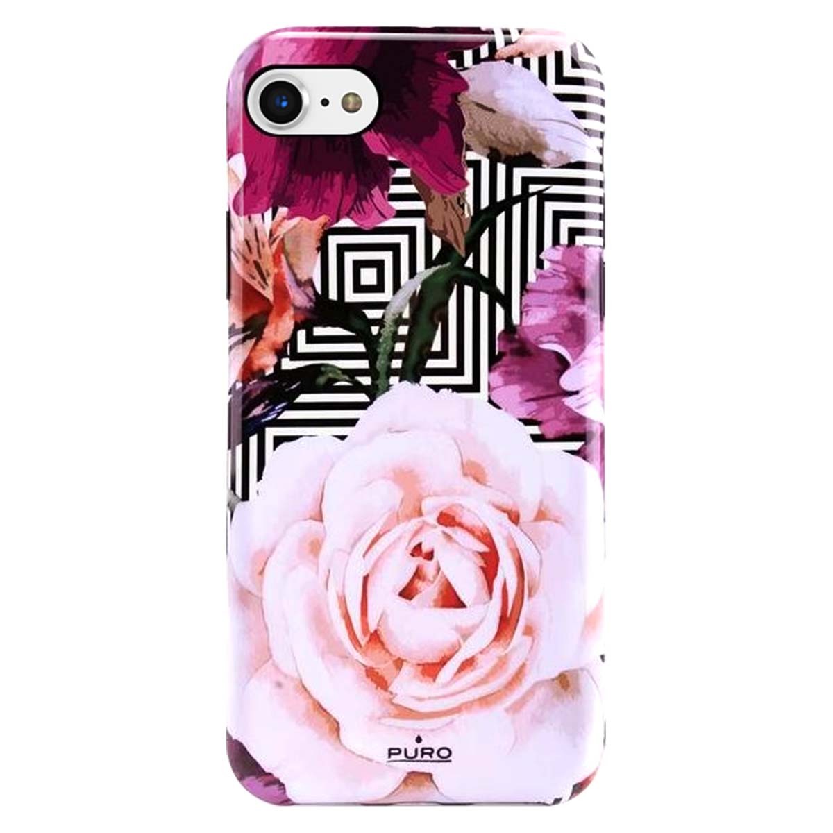 Coque iPhone 7 / 8 fleurie Puro rose pour sublimer vos tenues d'été
