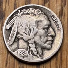1924-S Buffalo Nickel ~ Very Fine+ (VF+) Condition.  KEY DATE