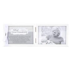 The Grandparent Gift Co. First Great - Grandchild Picture Frame- White Double...