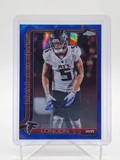 DRAKE LONDON 2025 TOPPS CHROME AUTO BLUE REFRACTOR /150 #BA-DL FALCONS Q6563