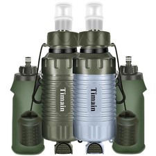2 Pack Timain Portable Personal Water Filter Straw,Water Purifier Survival for E