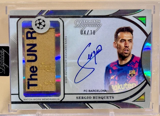 2024-25 Topps Dynasty UEFA Club Sergio Busquets 4/10 Auto Patch FC Barçelona