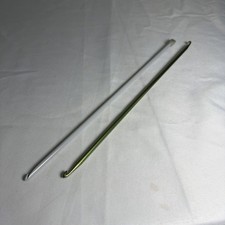 Vintage Lot Of 2 Aluminum Afghan Crochet Hook...