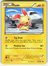 Plusle 39/108 Dark Explorers Pokemon Common Heavily Played