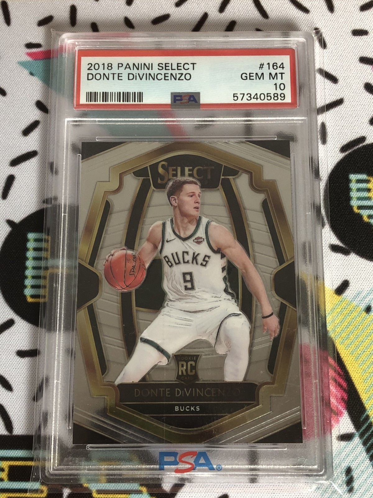 2018 Select Premier Level Silver Donte DiVincenzo #164 Rookie RC PSA 10