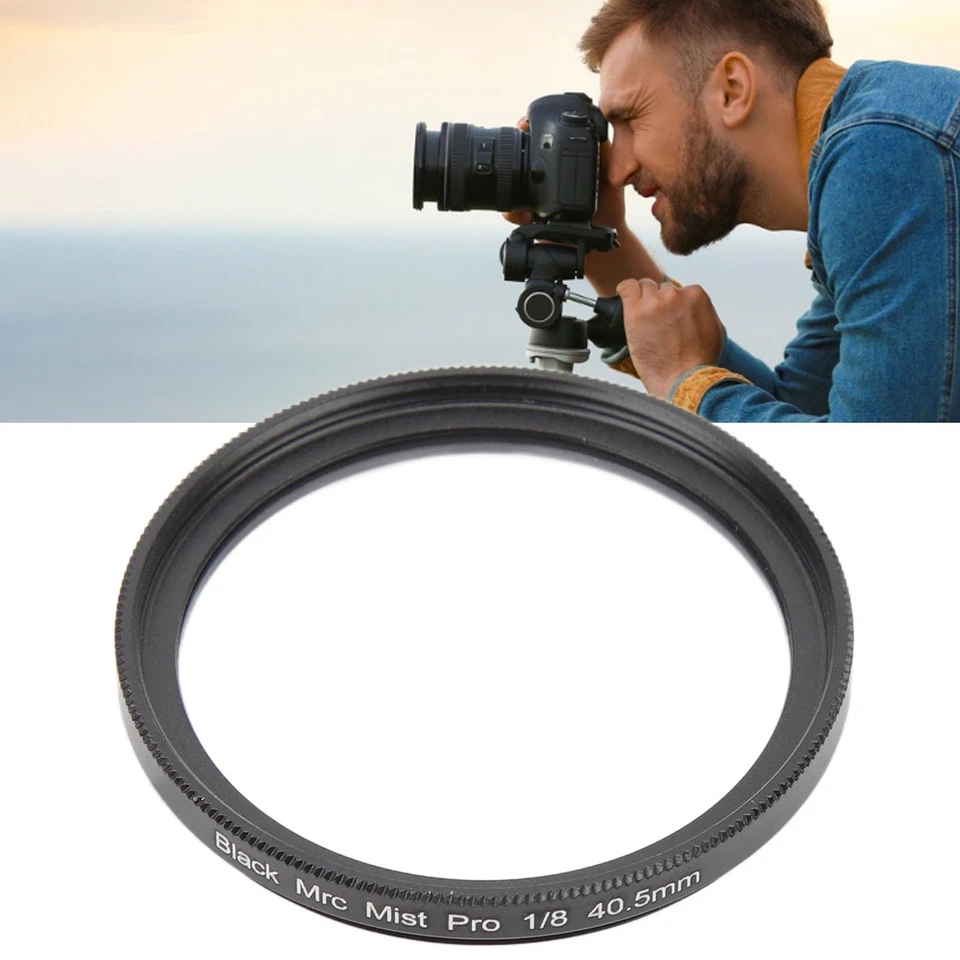 (40.5MM)Black Diffusion Lens Filter Kit 1/8 Mist Cinematic Effect Lens Filter - Image 2 of 4