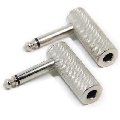 Ancable 2-Pack Premium 1/4 Inch Right Angle Guitar Cable Adapter, 6.35mm... 