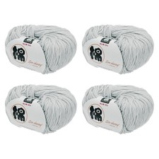 Cotton Yarn,Soft Knitting Yarn -4 Skeins/4 218yards/4 4.54oz/Light Gray